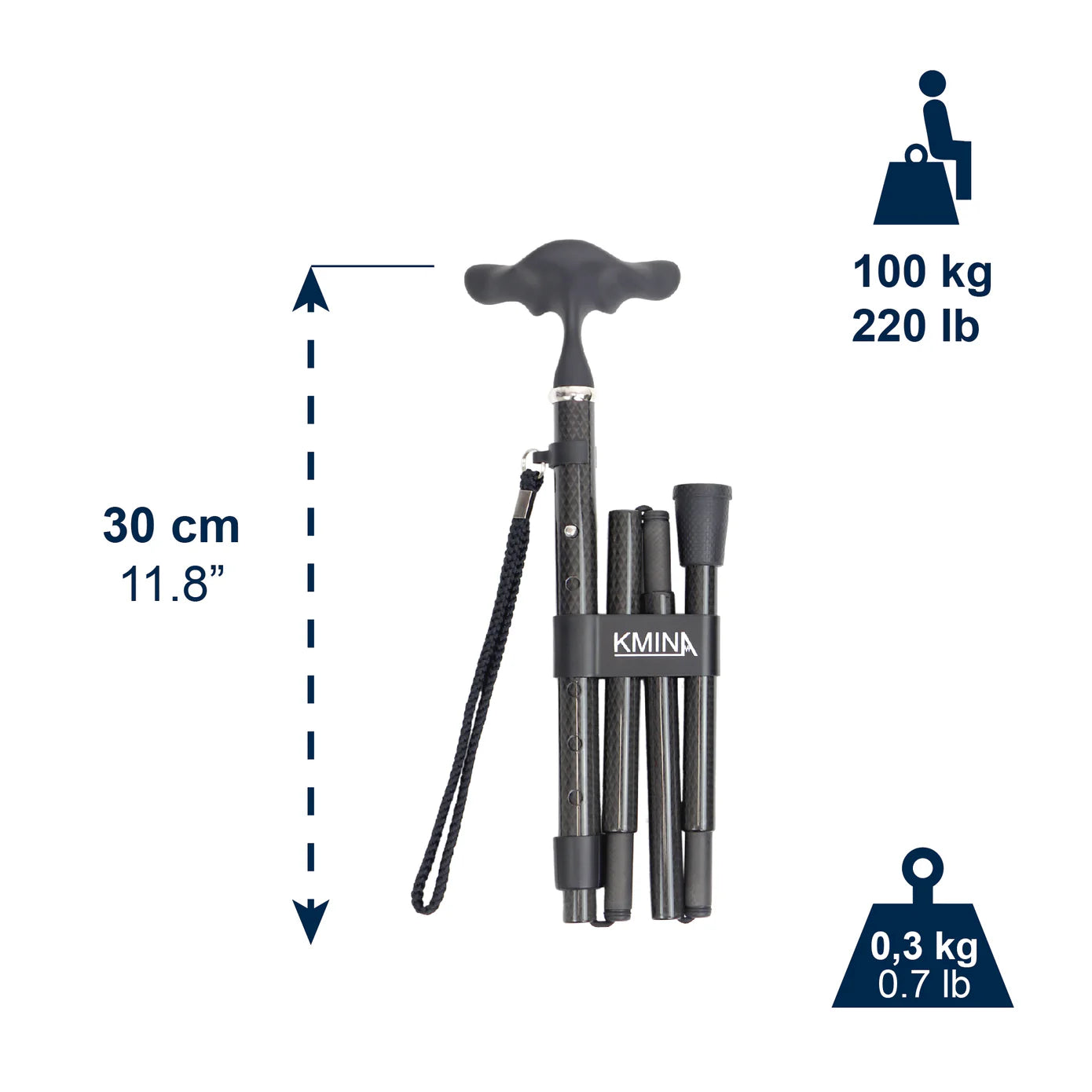 Bastón PRO Plegable  - Fibra