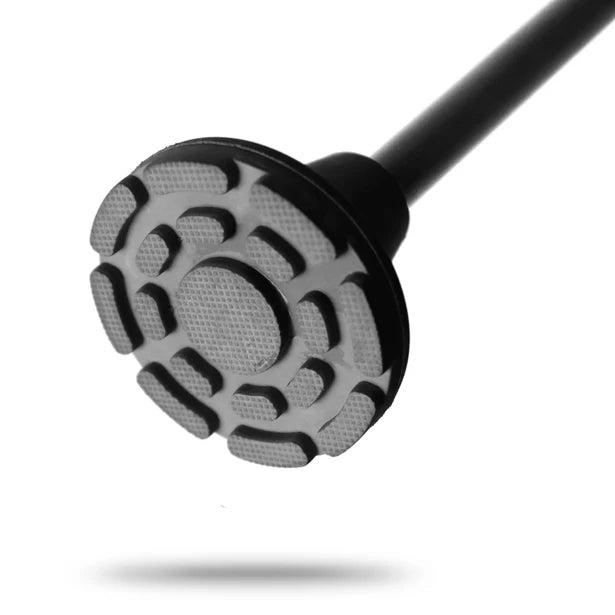 Muletas Axilares Acolchadas (x2 uds), Adulto Aluminio Negras | KMINA