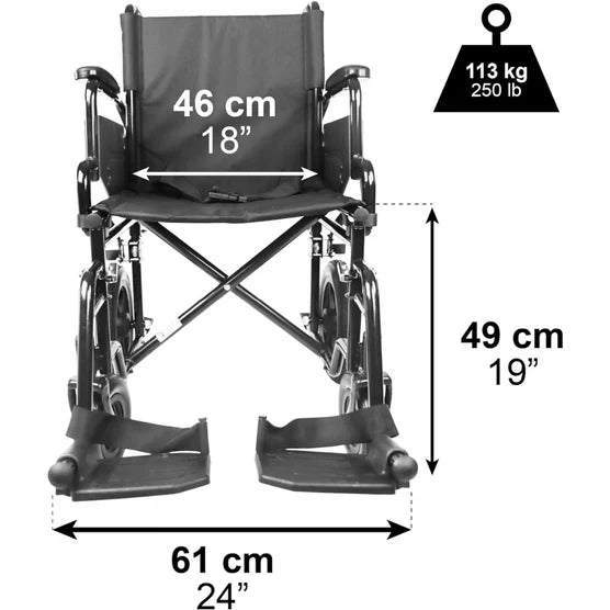 Silla de Ruedas Acero - Transporte
